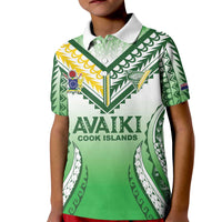 Custom Cook Islands Avaiki Rugby Kid Polo Shirt Go Champions - Polynesian Pride