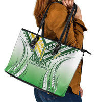 Cook Islands Avaiki Rugby Leather Tote Bag Go Champions - Polynesian Pride