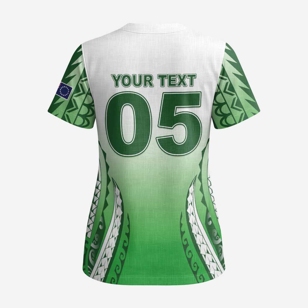 Custom Cook Islands Avaiki Rugby Scrub Top Go Champions - Polynesian Pride