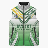 Custom Cook Islands Avaiki Rugby Sleeveless Puffer Jacket Go Champions - Polynesian Pride