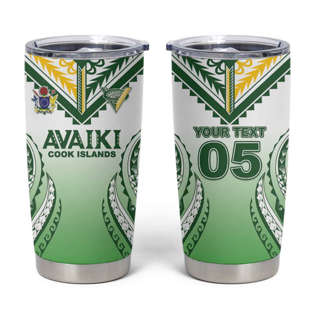 Custom Cook Islands Avaiki Rugby Tumbler Cup Go Champions - Polynesian Pride