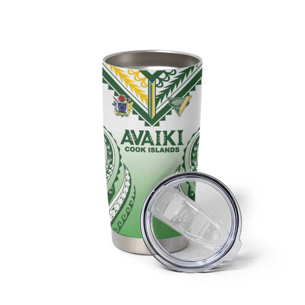Custom Cook Islands Avaiki Rugby Tumbler Cup Go Champions - Polynesian Pride