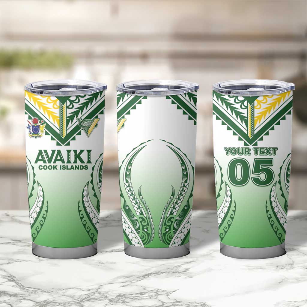 Custom Cook Islands Avaiki Rugby Tumbler Cup Go Champions - Polynesian Pride