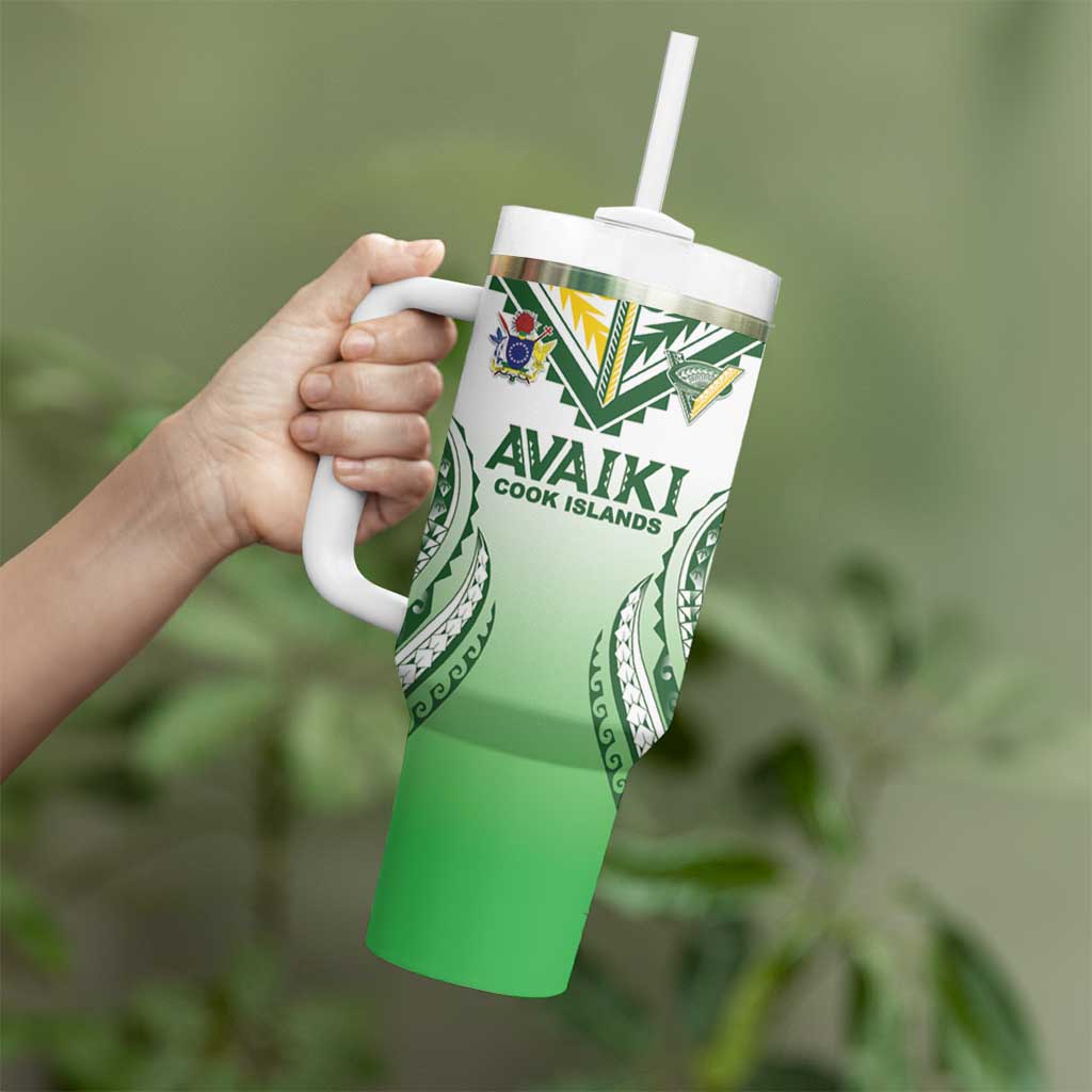 Custom Cook Islands Avaiki Rugby Tumbler With Handle Go Champions - Polynesian Pride