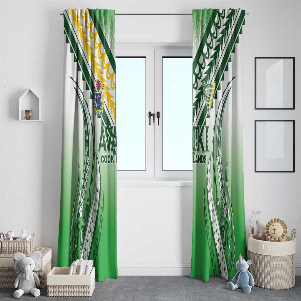 Cook Islands Avaiki Rugby Window Curtain Go Champions - Polynesian Pride