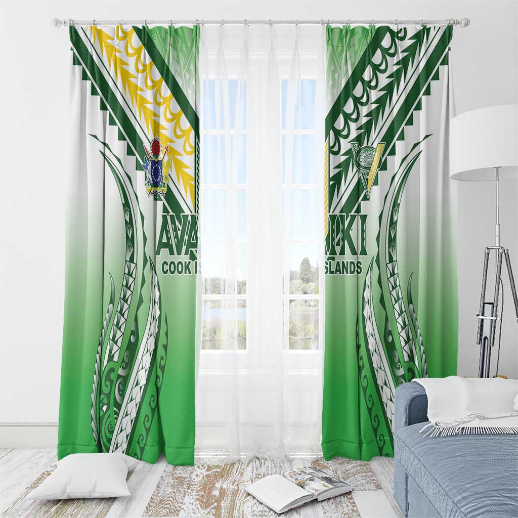 Cook Islands Avaiki Rugby Window Curtain Go Champions - Polynesian Pride