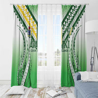Cook Islands Avaiki Rugby Window Curtain Go Champions - Polynesian Pride