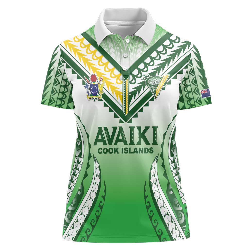Custom Cook Islands Avaiki Rugby Women Polo Shirt Go Champions - Polynesian Pride