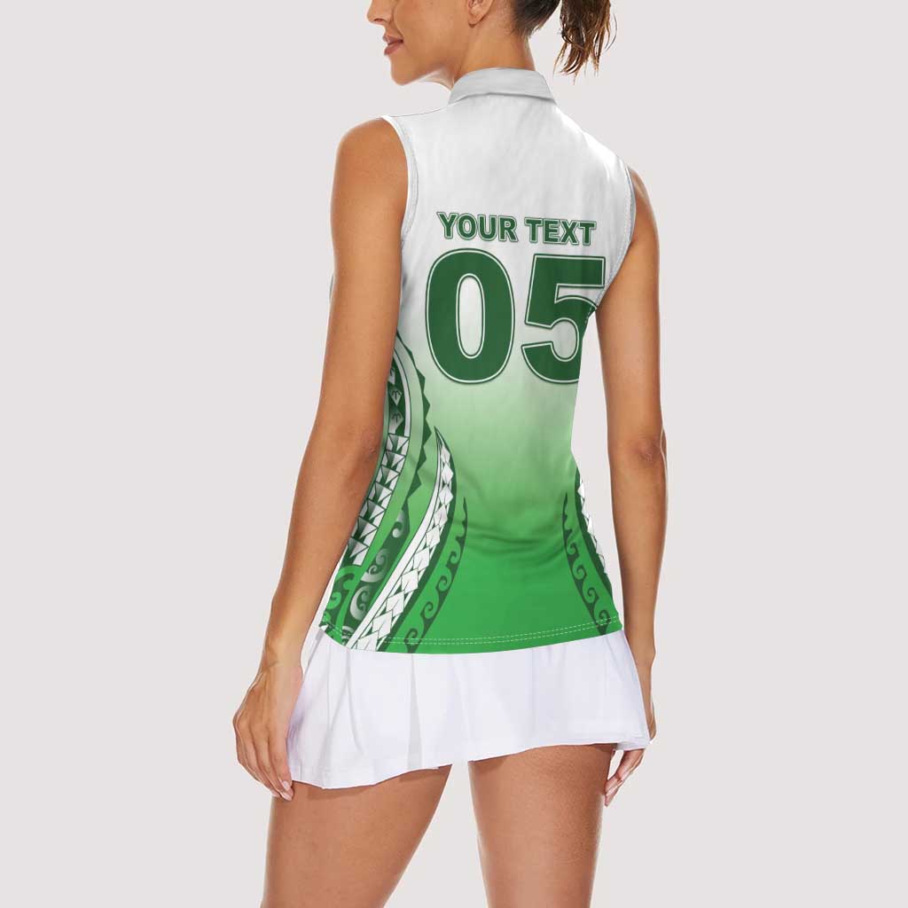 Custom Cook Islands Avaiki Rugby Women Sleeveless Polo Shirt Go Champions - Polynesian Pride
