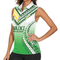 Custom Cook Islands Avaiki Rugby Women Sleeveless Polo Shirt Go Champions - Polynesian Pride
