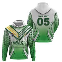 Custom Cook Islands Avaiki Rugby Zip Hoodie Go Champions - Polynesian Pride