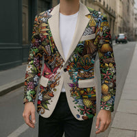 Hawaii And Japan Blazer Tiki With Oni Mask - Polynesian Pride