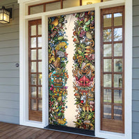 Hawaii And Japan Door Cover Tiki With Oni Mask - Polynesian Pride