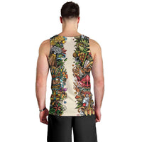 Hawaii And Japan Men Tank Top Tiki With Oni Mask - Polynesian Pride