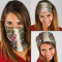 Hawaii And Japan Neck Gaiter Tiki With Oni Mask - Polynesian Pride