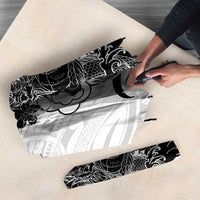 Hawaiian And Japanese Culture Umbrella Irezumi Dragon With Polynesian Pattern White - Polynesian Pride