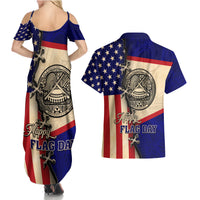 American Samoa Flag Day Couples Matching Summer Maxi Dress and Hawaiian Shirt Polynesian Tribal Pattern LT05 - Polynesian Pride