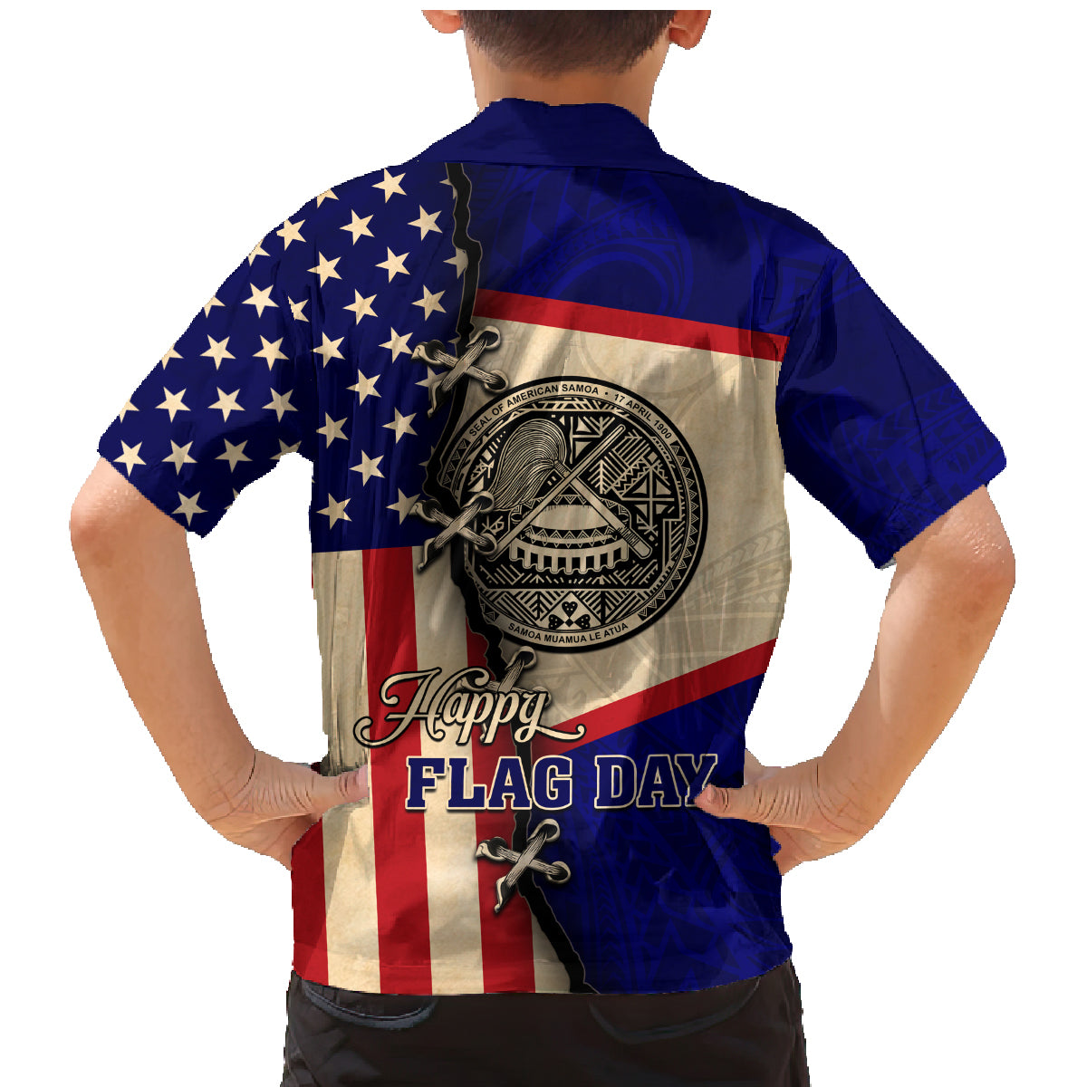 American Samoa Flag Day Family Matching Mermaid Dress and Hawaiian Shirt Polynesian Tribal Pattern LT05 - Polynesian Pride