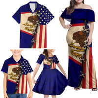 American Samoa Flag Day Family Matching Off Shoulder Maxi Dress and Hawaiian Shirt Polynesian Tribal Pattern LT05 - Polynesian Pride