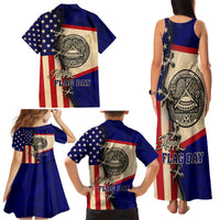 American Samoa Flag Day Family Matching Tank Maxi Dress and Hawaiian Shirt Polynesian Tribal Pattern LT05 - Polynesian Pride