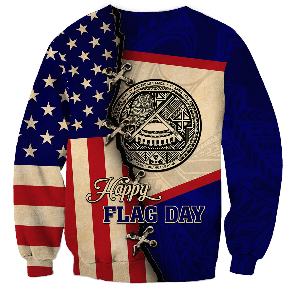American Samoa Flag Day Sweatshirt Polynesian Tribal Pattern LT05 - Polynesian Pride