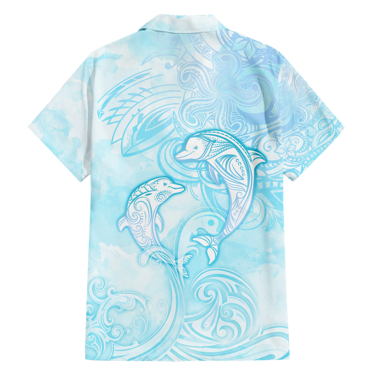 Polynesia Dolphins Under The Sea Family Matching Short Sleeve Bodycon Dress and Hawaiian Shirt Simple Style LT05 - Polynesian Pride
