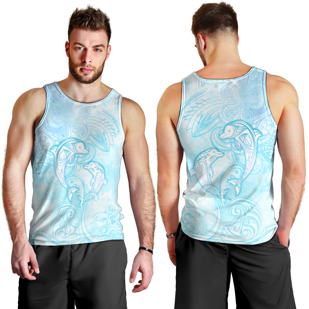 Polynesia Dolphins Under The Sea Men Tank Top Simple Style LT05 - Polynesian Pride