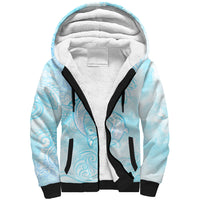 Polynesia Dolphins Under The Sea Sherpa Hoodie Simple Style LT05 Unisex Baby Blue - Polynesian Pride