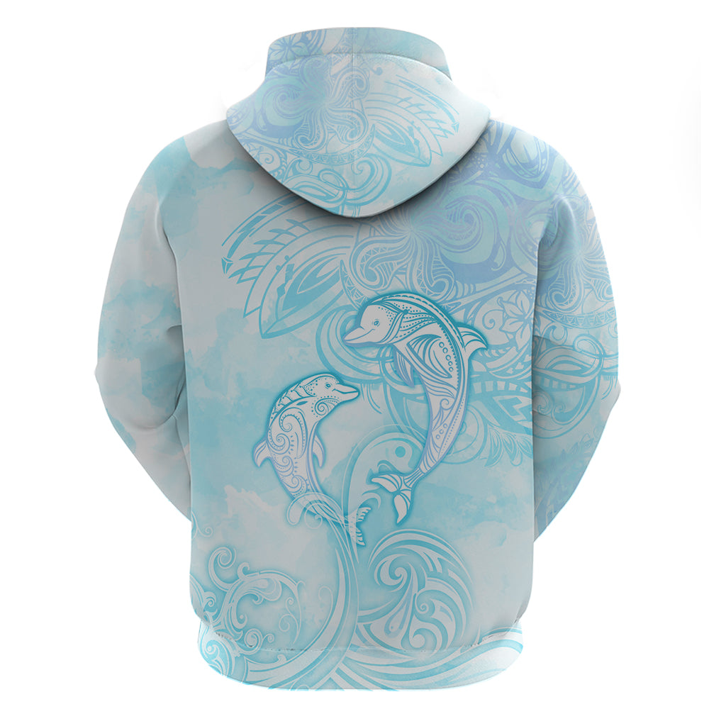 Polynesia Dolphins Under The Sea Zip Hoodie Simple Style LT05 - Polynesian Pride