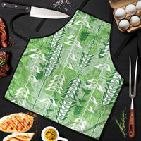 Green Hawaii Tapa Pattern Apron With Heliconia Vintage Style LT05 Green - Polynesian Pride