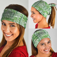 Green Hawaii Tapa Pattern Neck Gaiter With Heliconia Vintage Style LT05 - Polynesian Pride