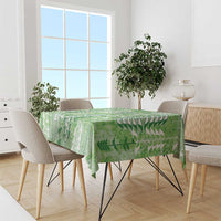 Green Hawaii Tapa Pattern Tablecloth With Heliconia Vintage Style LT05 - Polynesian Pride