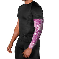 Magenta Hawaii Tapa Pattern Arm Sleeves With Heliconia Vintage Style LT05 - Polynesian Pride