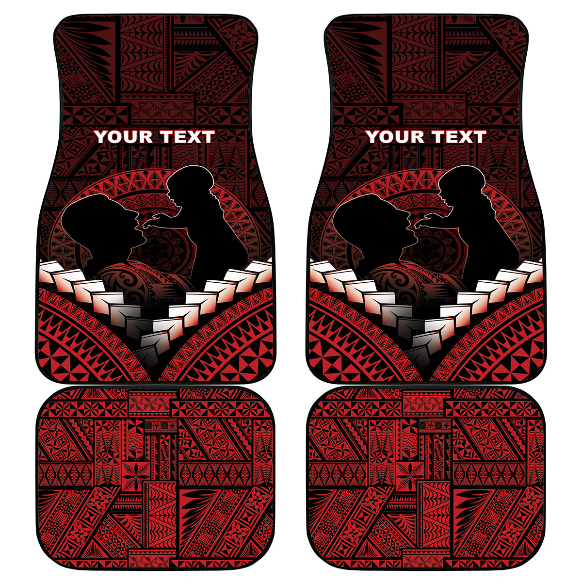 Tonga Happy Father's Day Car Mats Ofa Lahi Atu Dad Polynesian Tribal