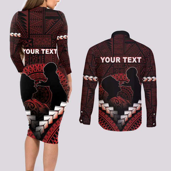 (Custom Personalised) Happy Fathers Day Tonga Sleeve Zip Bomber Jacket I Love You Dad LT6 main image 0