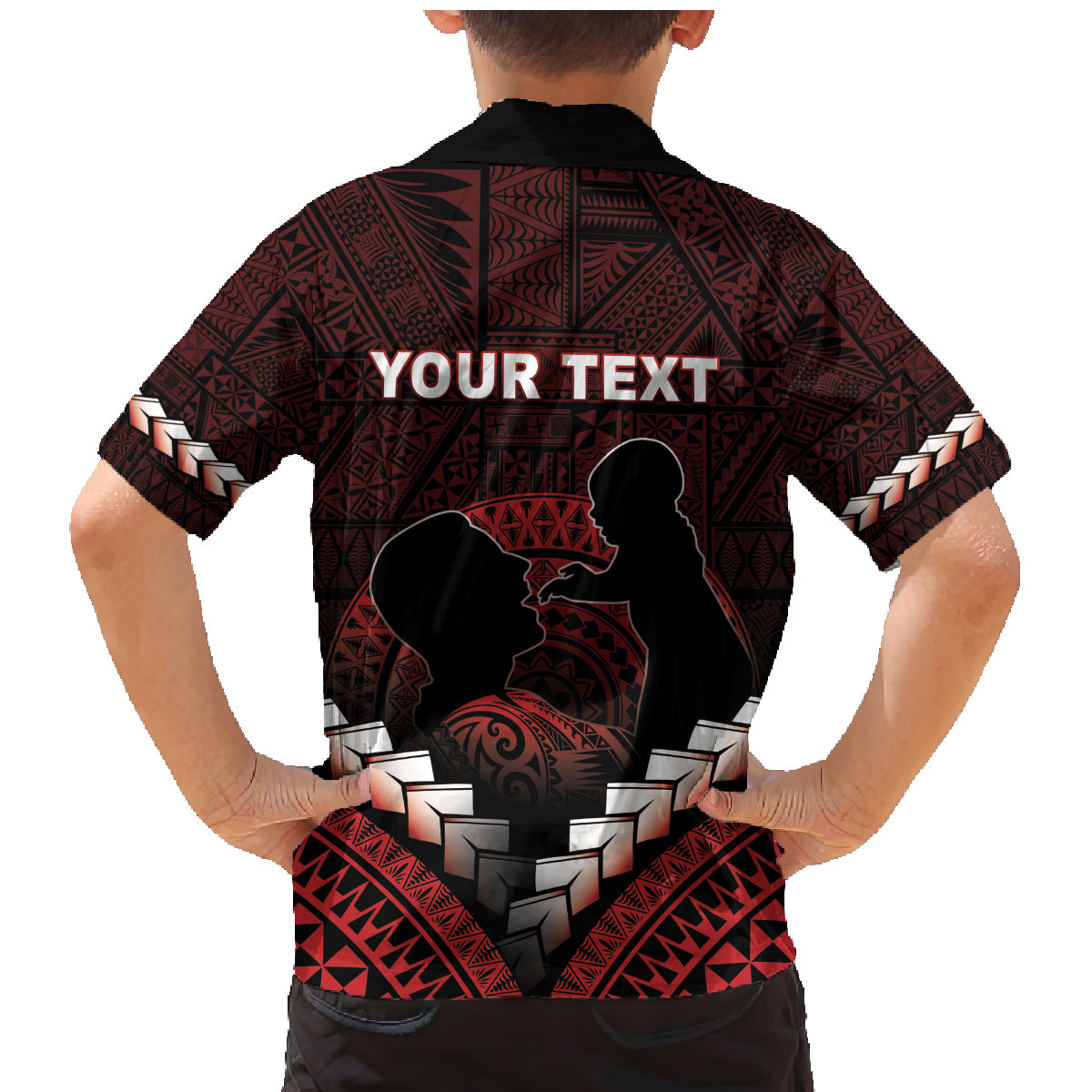 Personalised Tonga Happy Father's Day Family Matching Mermaid Dress and Hawaiian Shirt Ofa Lahi Atu Dad Polynesian Tribal