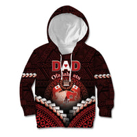 Personalised Tonga Happy Father's Day Kid Hoodie Ofa Lahi Atu Dad Polynesian Tribal