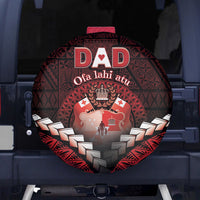 Tonga Happy Father's Day Spare Tire Cover Ofa Lahi Atu Dad Polynesian Tribal