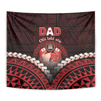 Tonga Happy Father's Day Tapestry Ofa Lahi Atu Dad Polynesian Tribal