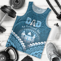 Personalised Fiji Happy Father's Day Men Tank Top Au Lomani Iko Dad Polynesian Tribal