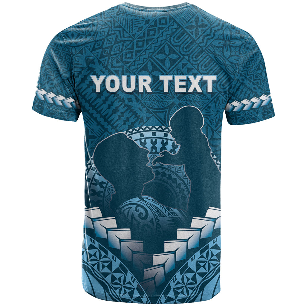 Personalised Fiji Happy Father's Day T Shirt Au Lomani Iko Dad Polynesian Tribal