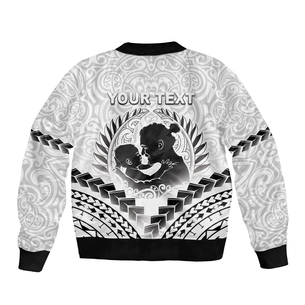 Personalised New Zealand Happy Father's Day Bomber Jacket Aroha Ahau Ki A Koe Papa Polynesian Tribal LT05 - Polynesian Pride