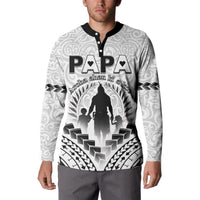 Personalised New Zealand Happy Father's Day Button Sweatshirt Aroha Ahau Ki A Koe Papa Polynesian Tribal