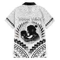Personalised New Zealand Happy Father's Day Family Matching Long Sleeve Bodycon Dress and Hawaiian Shirt Aroha Ahau Ki A Koe Papa Polynesian Tribal LT05 - Polynesian Pride
