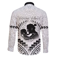Personalised New Zealand Happy Father's Day Family Matching Long Sleeve Bodycon Dress and Hawaiian Shirt Aroha Ahau Ki A Koe Papa Polynesian Tribal LT05 - Polynesian Pride