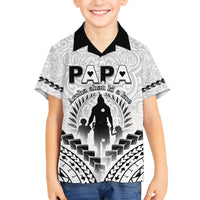 Personalised New Zealand Happy Father's Day Family Matching Off Shoulder Short Dress and Hawaiian Shirt Aroha Ahau Ki A Koe Papa Polynesian Tribal