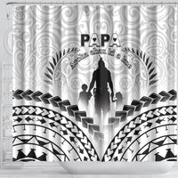New Zealand Happy Father's Day Shower Curtain Aroha Ahau Ki A Koe Papa Polynesian Tribal