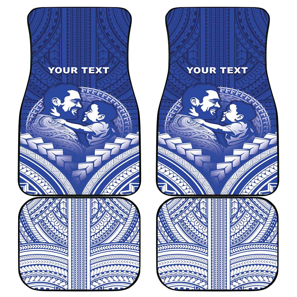 Personalised Samoa Happy Father's Day Car Mats Ou Te Alofa Ia Te Oe Tama Dad Polynesian Tribal LT05 - Polynesian Pride