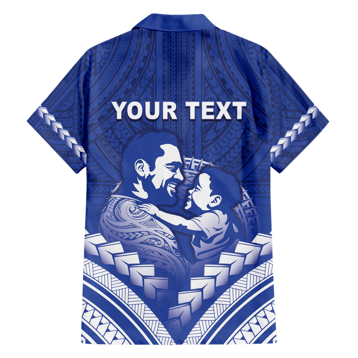 Personalised Samoa Happy Father's Day Hawaiian Shirt Ou Te Alofa Ia Te Oe Tama Dad Polynesian Tribal