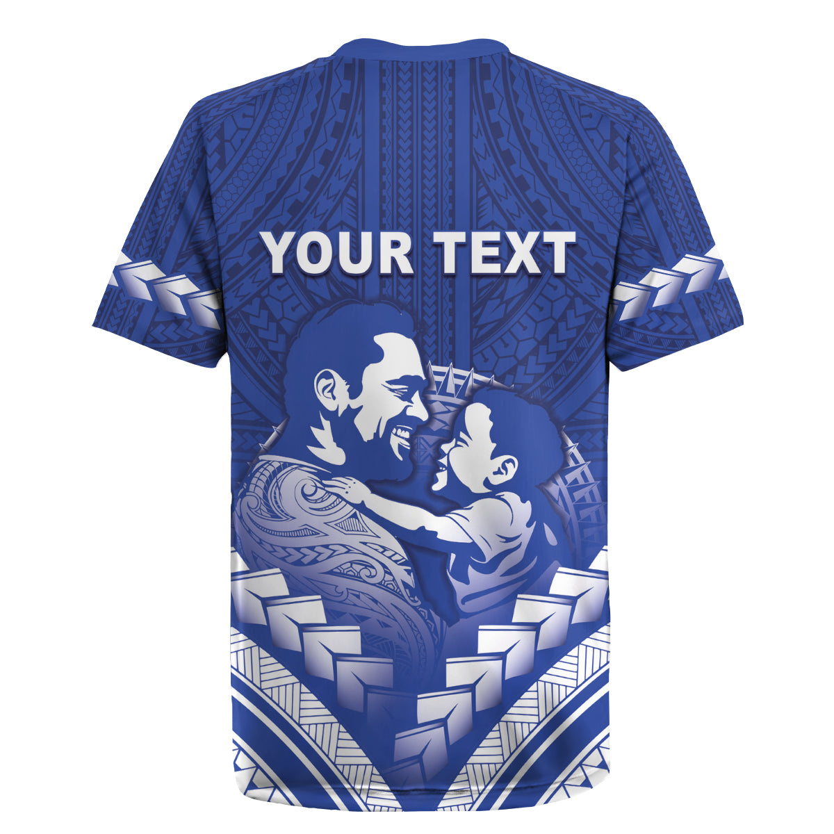 Personalised Samoa Happy Father's Day Rugby Jersey Ou Te Alofa Ia Te Oe Tama Dad Polynesian Tribal